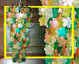 Flower Capiz chips design for capiz chandelier